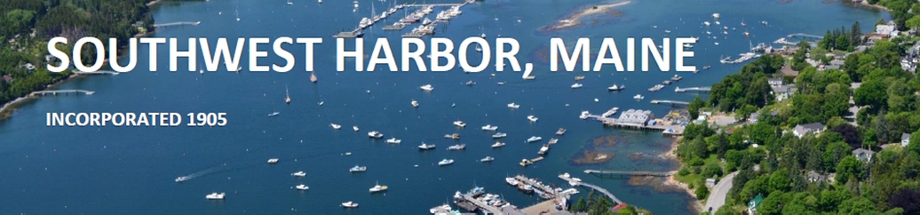 Aerial view of Southwest Harbor, Maine — Incorporated 1905